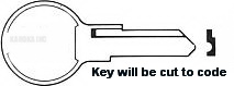 1D 01D Key for MERCURY and HONDA MARINE Applications and Boats