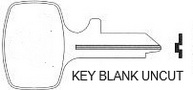 SR67K HO61R HD4 FO262 Key Blank Only Uncut