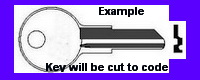 HK197 KEY for KIMBALL OFFICE EQUIPMENT with HUDSON LOCK - Click Image to Close