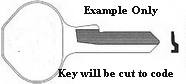 12Z154 Key for MASTER PADLOCK 900 SERIES
