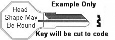 516CH Key for EBERHARD Lock and TRUCK VAULT Applications - Click Image to Close