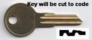 CR524 Key for Game Machines and misc. using YALE locks. - Click Image to Close