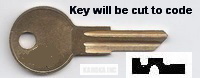 608B Key for Bauer, Eberhard, Southco, Diamond Brite tool box