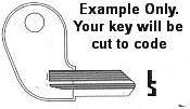 1 01 001 Key for Evinrude-Johnson and Pollak Motorboats