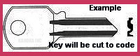 R1 0R1 Key for YALE Locks on Cabinets Desks and Office Furniture