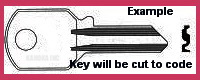 JE1106 Key for ART STEEL File Cabinets, YALE LOCKS - Click Image to Close