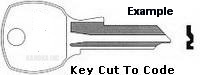 AM258 Key for ART STEEL, NATIONAL LOCKS and more