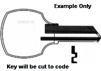 C001-C025 2-Keys For Contico Tuff Box Tool box. cut to key your code:  C01-C25