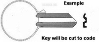 1 01 001 Key for YALE VINTAGE OSH KOSH TRUNKS