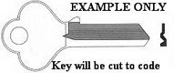 A3058 Key Replacement for Eagle Lock and LORI