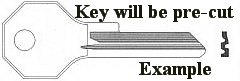T4619 key Version 1 used on Aircraft, Aktron Key CUT 14524