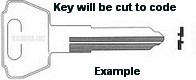 SU2 SU02 KEY for A.R.E. ARE CAM LOCKS **