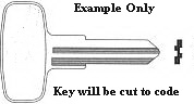 005 Key for WD2 MODEL HD2100 Sentry Safes 2 sided **