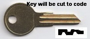 JP1 Key for SEEBERG Juke Box, Yale Locks,