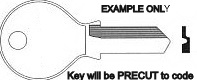N10 N010 N0010 Key for National filing cabinets with HUWIL Locks