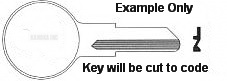 EH72 Replacement Key for HURD Locks - Click Image to Close