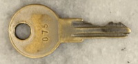 075 75 Key for Unknown Outdoor Shed see picture